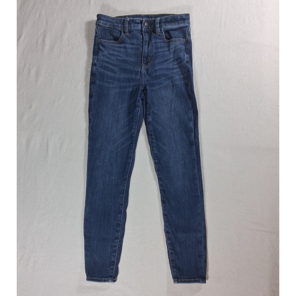 American Eagle Next Level Stretch Jeggings 2 Short Blue Denim Skinny 26x26